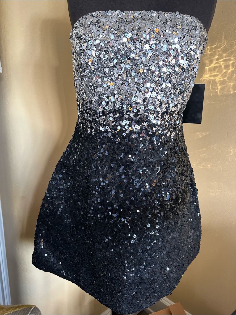 Retrofete Kameron Strapless Sequin Dress